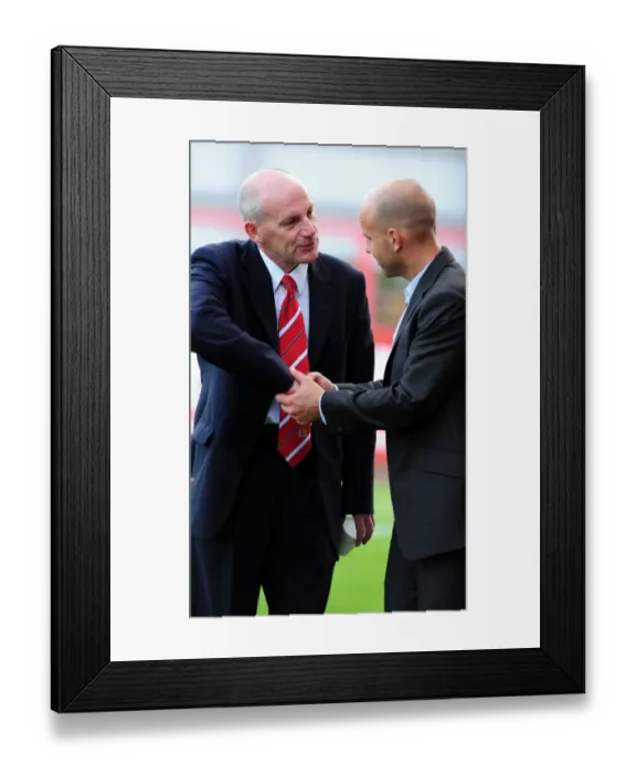 Framed Print : Bristol City Manager, Steve Coppell with Exeter city Manager Paul tisdale Framed Print : Bristol City Manager, Steve Coppell with Exeter city Manager Paul tisdale