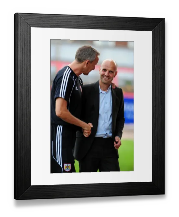 Framed Print : Bristol City Assistant Manager, Keith Millenwith Exeter city Manager Paul Tisdale