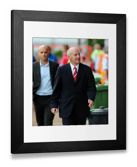 Framed Print : Steve Coppell's Determined Moment: From Exeter City to Bristol City Football Club