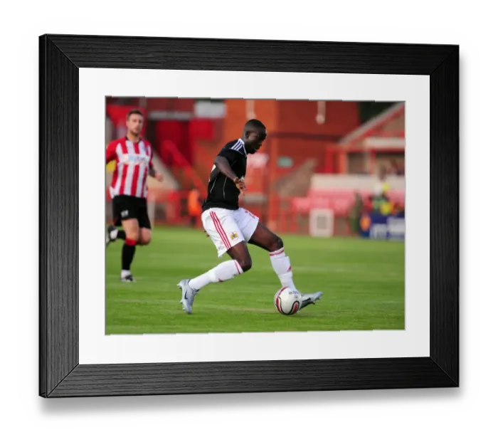 Framed Print : Albert Adomah in Action: Exeter City vs. Bristol City Framed Print : Albert Adomah in Action: Exeter City vs. Bristol City