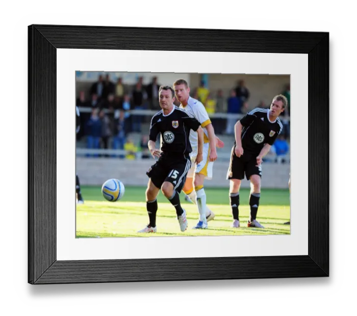 Framed Print : Bristol Citys Gavin Williams goes for goal