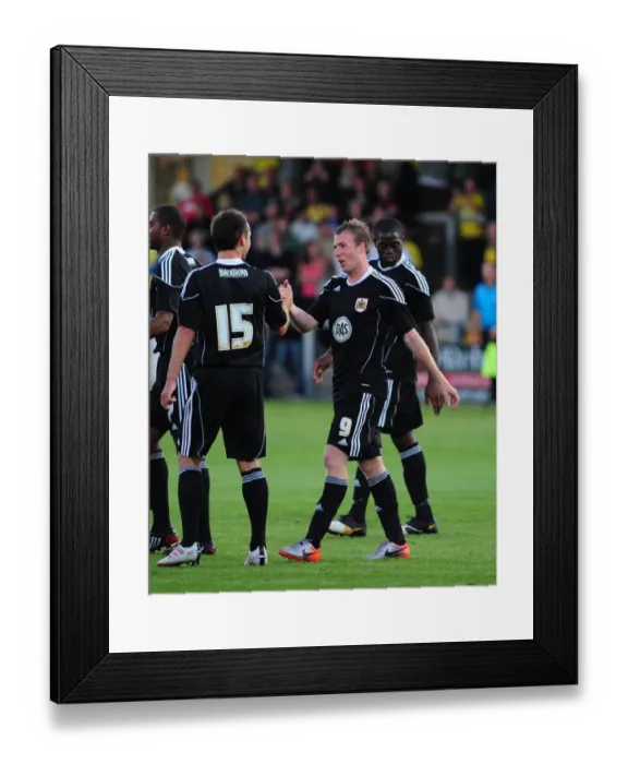 Framed Print : David Clarkson's Euphoric Goal Celebrations: Torquay vs. Bristol City Framed Print : David Clarkson's Euphoric Goal Celebrations: Torquay vs. Bristol City