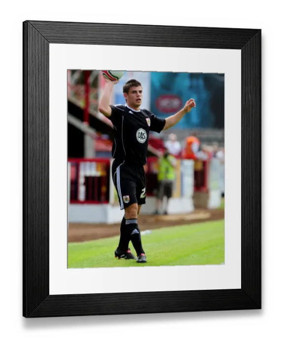 Framed Print : Joe Edwards in Action: Bristol City Footballer at Aldershot