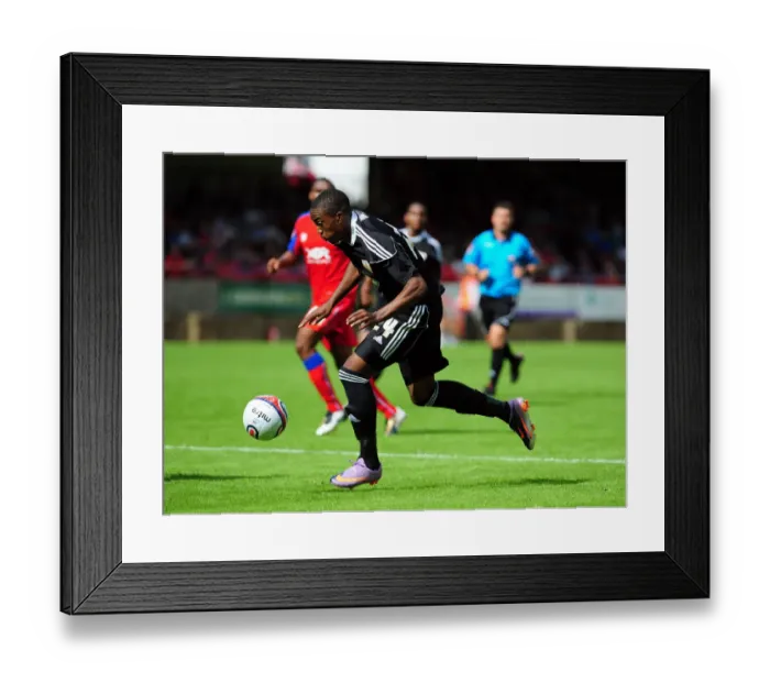 Framed Print : Marlon Jackson Scores Ahead: Outpacing Aldershot Defenders Framed Print : Marlon Jackson Scores Ahead: Outpacing Aldershot Defenders