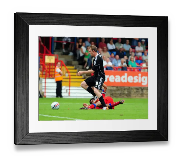 Framed Print : Bristol Citys David Clarkson races clear