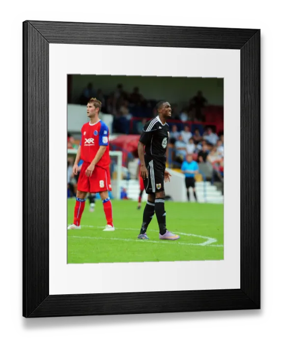 Framed Print : Bristol Citys Marlon Jackson shows his frustration after going close Framed Print : Bristol Citys Marlon Jackson shows his frustration after going close