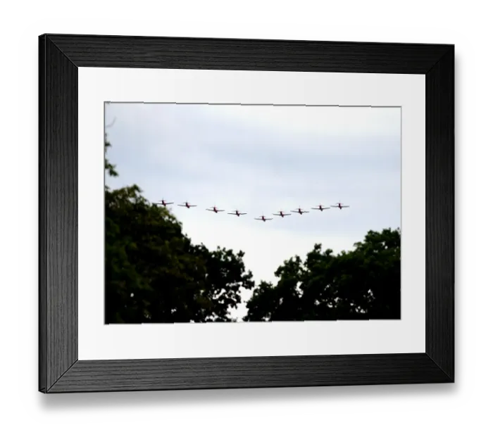 Framed Print : Red arrows fly over EBB stadium Framed Print : Red arrows fly over EBB stadium