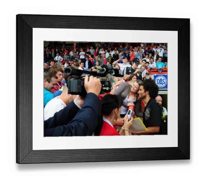 Framed Print : David James Warm Welcome: New Signing Meets Fans at Bristol City's Championship Match vs Blackpool (31 / 07 / 2010)