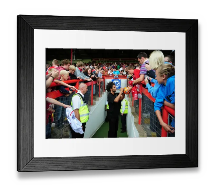 Framed Print : David James's Warm Welcome: First Training Session with Bristol City Fans (Bristol City vs Blackpool, Championship, 31 / 07 / 2010)