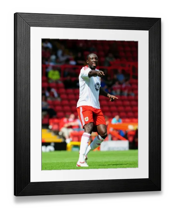 Framed Print : Bristol City's New Signing Damion Stewart in Action against Blackpool, Championship Match, Ashton Gate Stadium (31 / 07 / 2010) Framed Print : Bristol City's New Signing Damion Stewart in Action against Blackpool, Championship Match, Ashton Gate Stadium (31 / 07 / 2010)