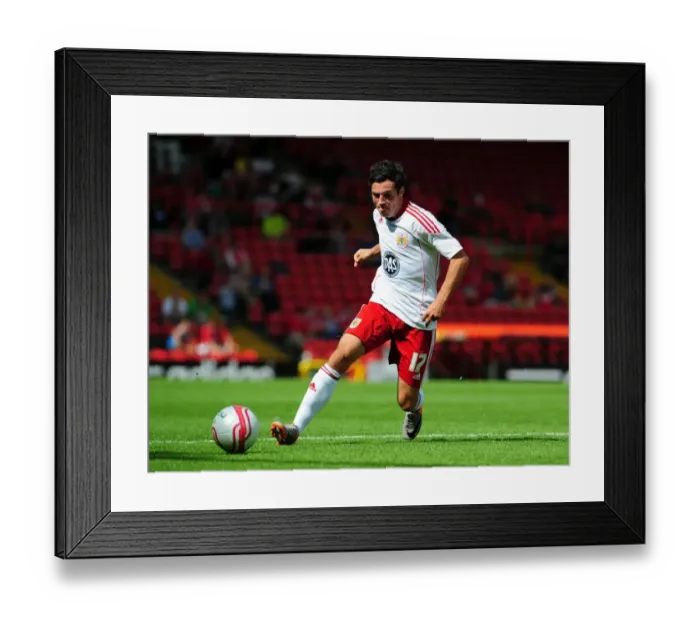 Framed Print : Bristol City vs Blackpool: Ivan Sproule in Action at Ashton Gate Stadium (Championship Football Match, 2010)