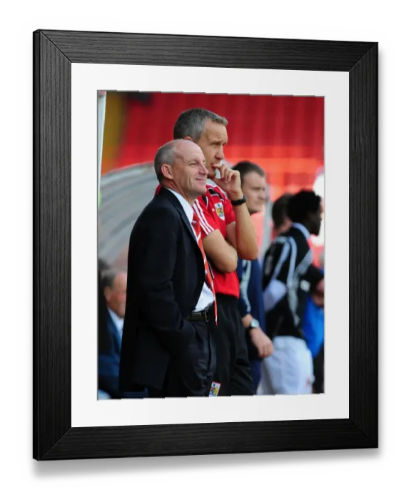 Framed Print : Steve Coppell Leads Bristol City Against Blackpool in Championship Clash at Ashton Gate, 2010 Framed Print : Steve Coppell Leads Bristol City Against Blackpool in Championship Clash at Ashton Gate, 2010