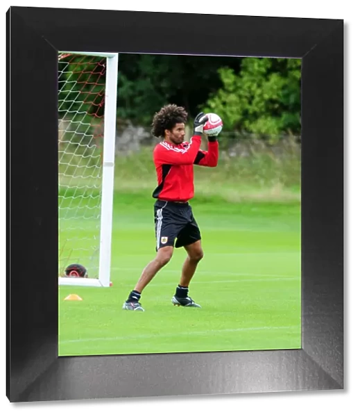 Bristol Citys new signing and Englands number one David James enjoys his first day of Training