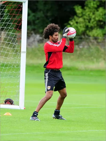 Bristol Citys new signing and Englands number one David James enjoys his first day of Training