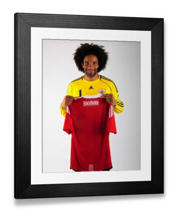 Framed Print : Bristol City Goalkeeper, David James with Blackthorn shirt Framed Print : Bristol City Goalkeeper, David James with Blackthorn shirt