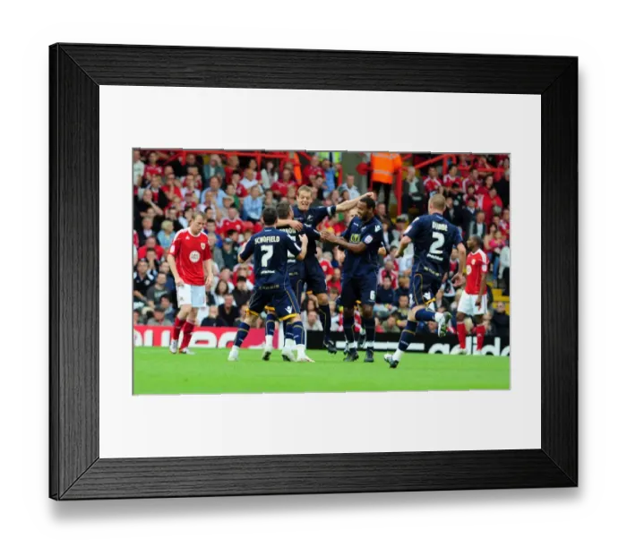 Framed Print : Bristol City vs Millwall: A Football Showdown - Season 10-11 Framed Print : Bristol City vs Millwall: A Football Showdown - Season 10-11