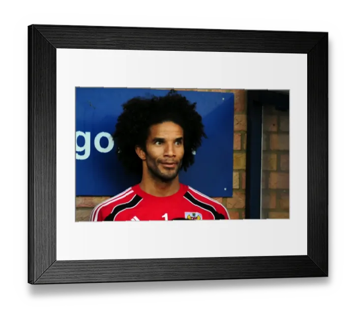 Framed Print : David James in Action: Bristol City's Goalkeeper Shines in Carling Cup Clash vs. Southend United (10-08-2010)