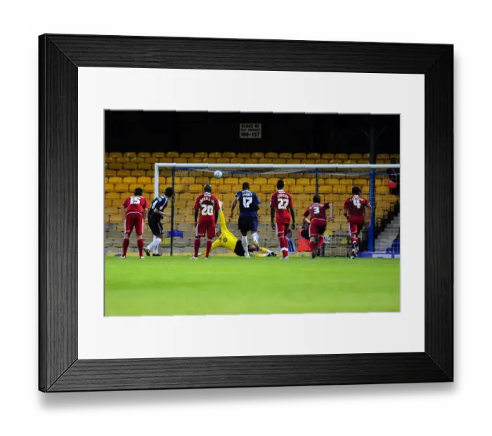 Framed Print : Matt Paterson Scores Penalty for Southend United Against Bristol City - Carling Cup Clash, August 2010 Framed Print : Matt Paterson Scores Penalty for Southend United Against Bristol City - Carling Cup Clash, August 2010