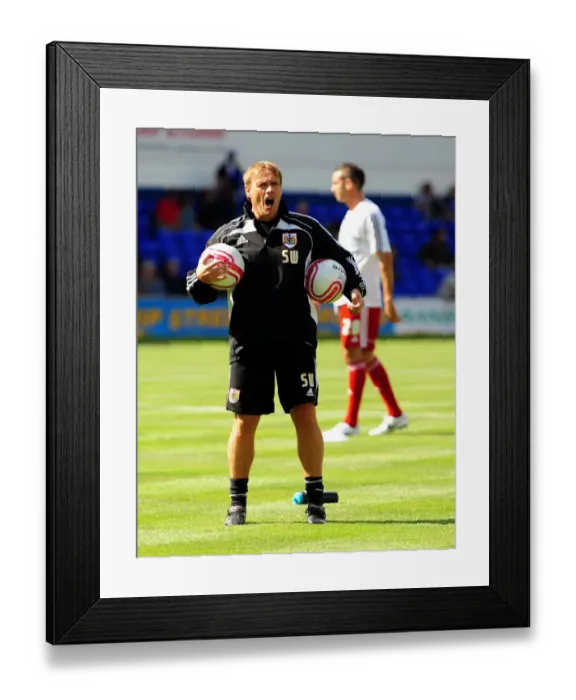 Framed Print : Steve Wigley, Assistant Manager of Bristol City, Focused at Ipswich Town Championship Match, 2010 Framed Print : Steve Wigley, Assistant Manager of Bristol City, Focused at Ipswich Town Championship Match, 2010