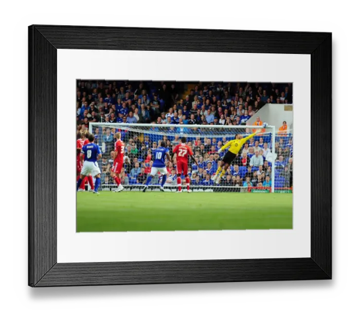 Framed Print : David James in Disbelief: Ipswich's Norris Scores the Bar-Shattering Free-kick vs. Bristol City (Championship 2010)