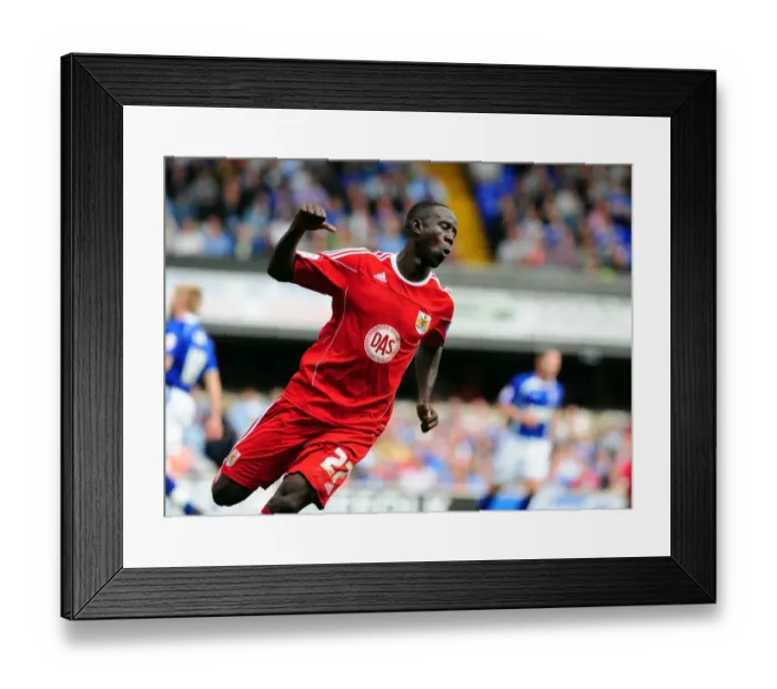 Framed Print : Adomah's Near Miss: Ipswich vs. Bristol City Championship Clash (28 / 08 / 2010) Framed Print : Adomah's Near Miss: Ipswich vs. Bristol City Championship Clash (28 / 08 / 2010)