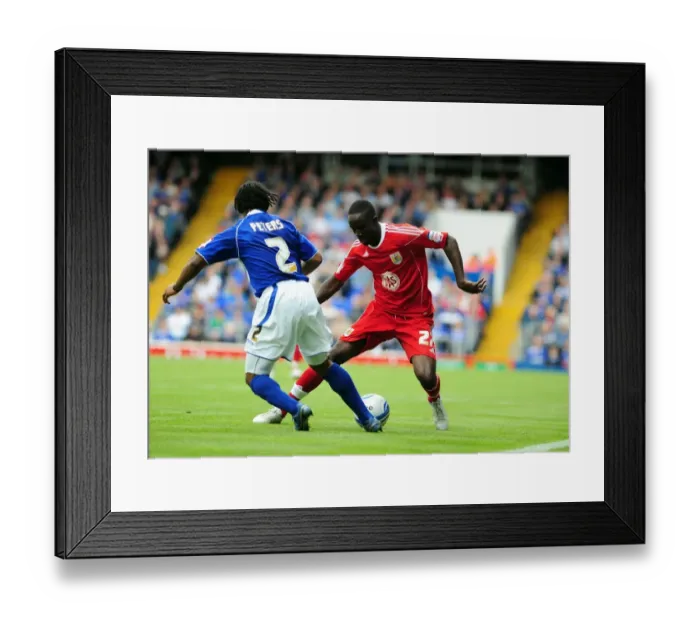Framed Print : Adomah Scores Past Peters: Ipswich vs. Bristol City, Championship 2010 Framed Print : Adomah Scores Past Peters: Ipswich vs. Bristol City, Championship 2010