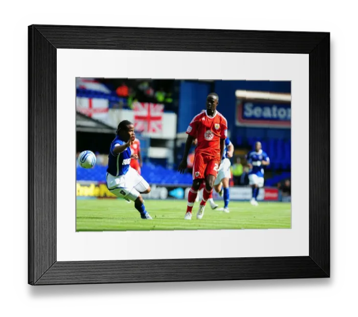 Framed Print : Adomah's Slick Run: Ipswich v Bristol City, Championship 2010 Framed Print : Adomah's Slick Run: Ipswich v Bristol City, Championship 2010