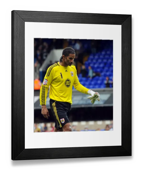 Framed Print : Championship Clash: David James in Action for Bristol City at Portman Road, 2010 Framed Print : Championship Clash: David James in Action for Bristol City at Portman Road, 2010
