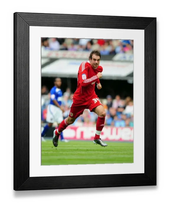 Framed Print : Brett Pitman Strikes: Championship Clash - Ipswich v Bristol City, August 2010 Framed Print : Brett Pitman Strikes: Championship Clash - Ipswich v Bristol City, August 2010