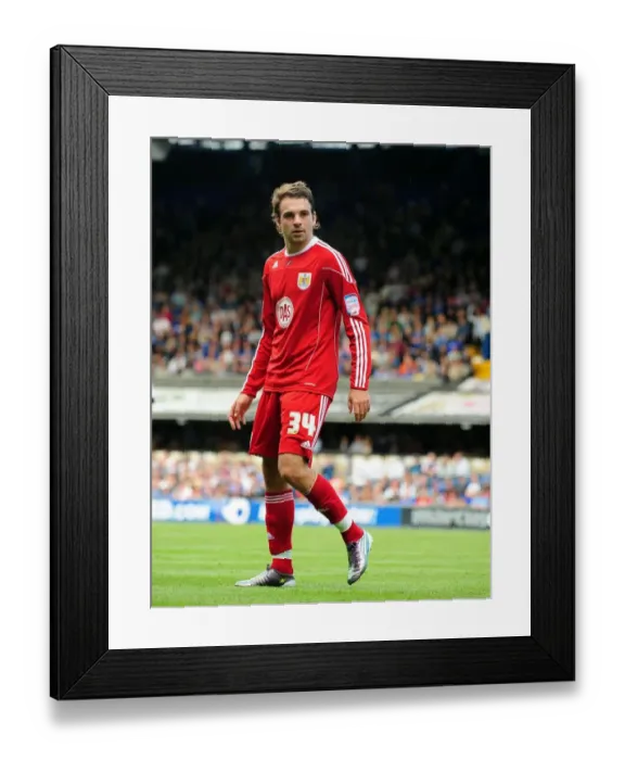 Framed Print : Brett Pitman's Strike: Championship Clash between Ipswich and Bristol City, August 2010 Framed Print : Brett Pitman's Strike: Championship Clash between Ipswich and Bristol City, August 2010