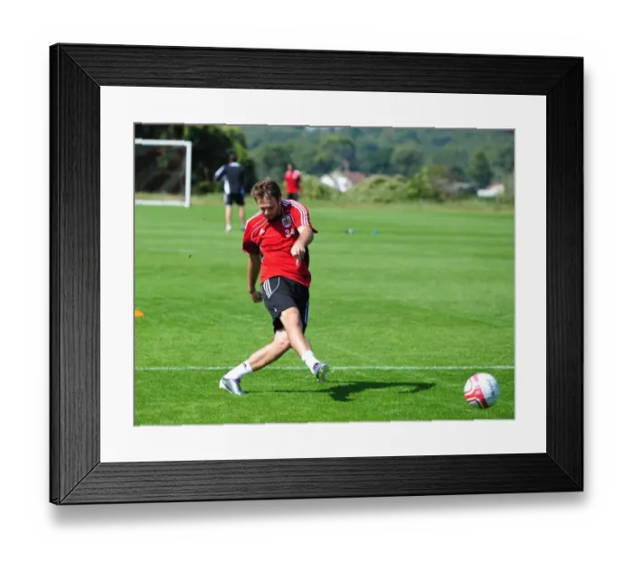 Framed Print : Bristol City First Team: Gearing Up for the 10-11 Season - Training Session on September 2, 2010