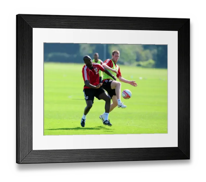 Framed Print : Bristol City First Team: Preparing for the 2010-11 Season - Training Session (September 2, 2010)