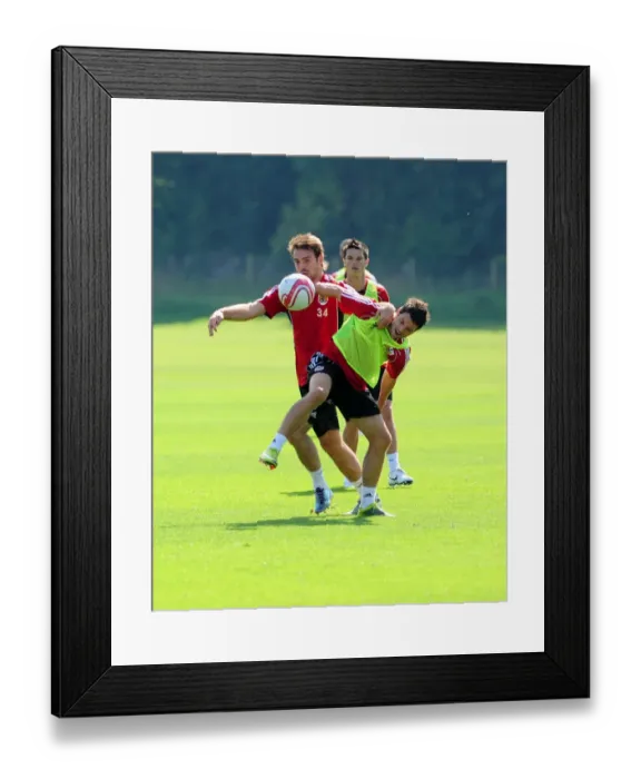 Framed Print : Bristol City First Team: Gearing Up for the 2010-11 Season - Training Session (2-9-10)