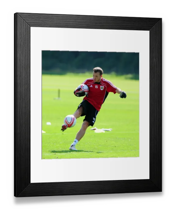 Framed Print : Bristol City First Team: Gearing Up for Season 10-11 - Training Session on September 2, 2010