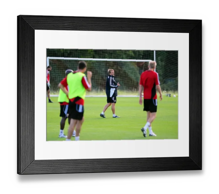 Framed Print : Bristol City First Team: Gearing Up for the 2010-11 Season - Training Session on September 9