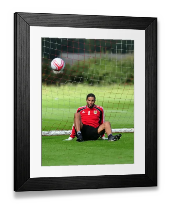 Framed Print : Bristol City First Team: Gearing Up for Season 10-11 - Training Session on September 9, 2010