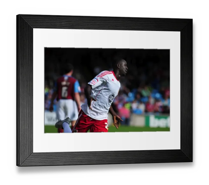 Framed Print : Euphoric Moment: Albert Adomah's Thrilling Goal Celebration (Bristol City vs. Scunthorpe United, Championship 2010) Framed Print : Euphoric Moment: Albert Adomah's Thrilling Goal Celebration (Bristol City vs. Scunthorpe United, Championship 2010)