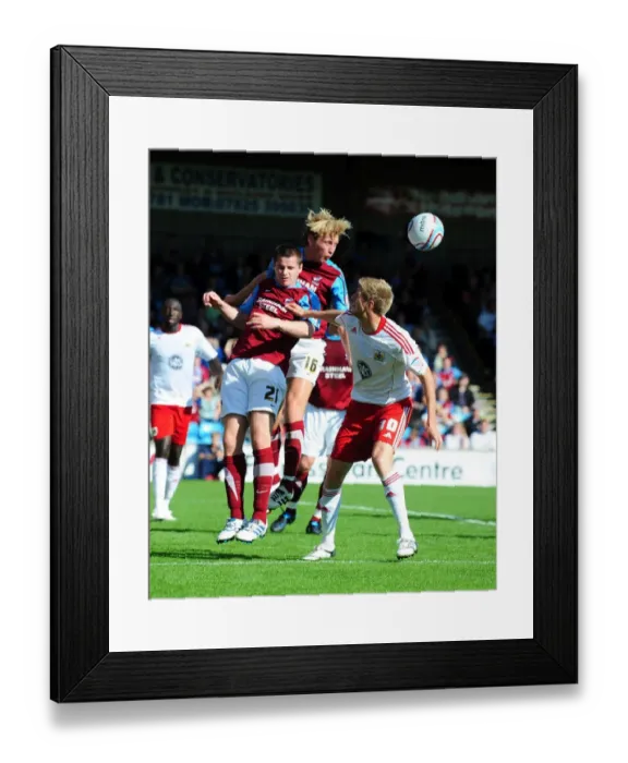 Framed Print : Challenge in the Sky: Wright vs. Stead - Scunthorpe United vs. Bristol City, Championship 2010