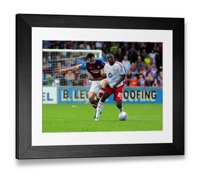 Framed Print : Battle for the Ball: Cisse vs. Dagnall in Scunthorpe United vs. Bristol City Championship Clash (September 11, 2010) Framed Print : Battle for the Ball: Cisse vs. Dagnall in Scunthorpe United vs. Bristol City Championship Clash (September 11, 2010)