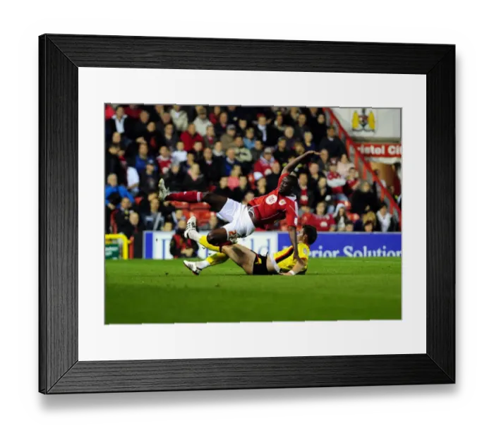 Framed Print : Bristol City's Albert Adomah Foul by Jordan Mutch in Championship Match vs. Watford (September 14, 2010) Framed Print : Bristol City's Albert Adomah Foul by Jordan Mutch in Championship Match vs. Watford (September 14, 2010)