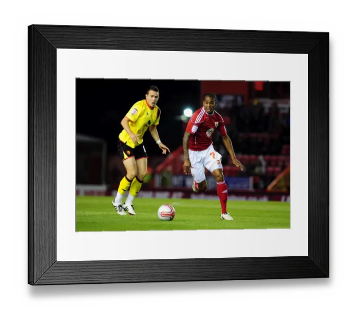 Framed Print : Bristol City vs. Watford: A Football Showdown - Season 10-11