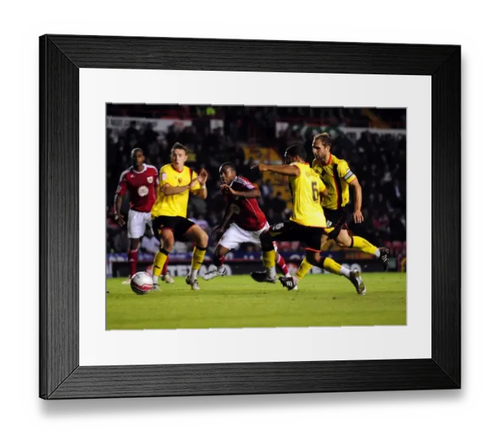 Framed Print : Bristol City's Danny Rose Contests for Penalty against Watford, Championship 2010 Framed Print : Bristol City's Danny Rose Contests for Penalty against Watford, Championship 2010