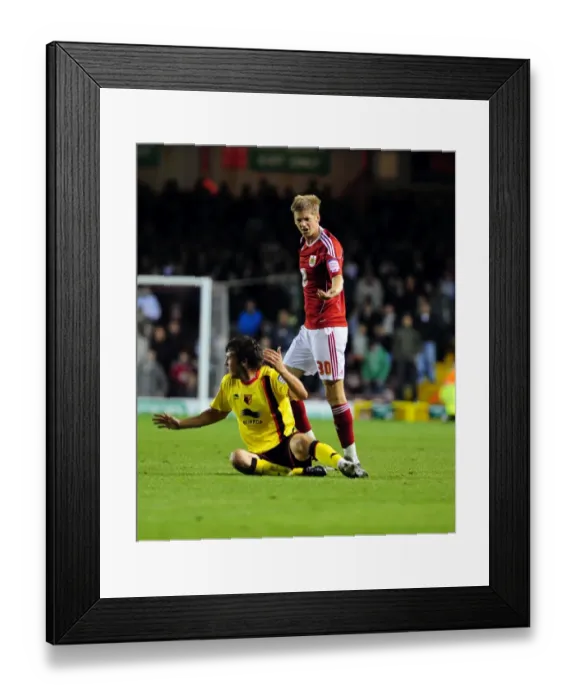 Framed Print : Bristol City vs. Watford: A Football Showdown - Season 10-11 Framed Print : Bristol City vs. Watford: A Football Showdown - Season 10-11