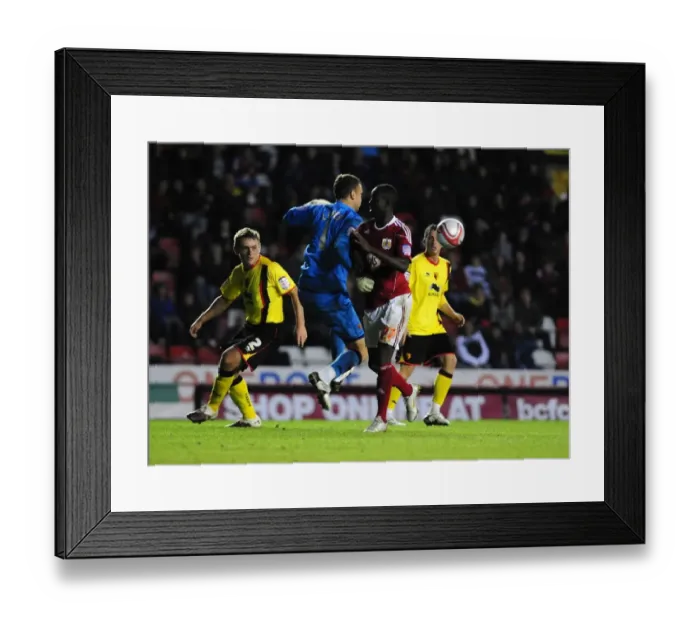 Framed Print : Bristol City vs. Watford: A Football Showdown - Season 10-11 Framed Print : Bristol City vs. Watford: A Football Showdown - Season 10-11