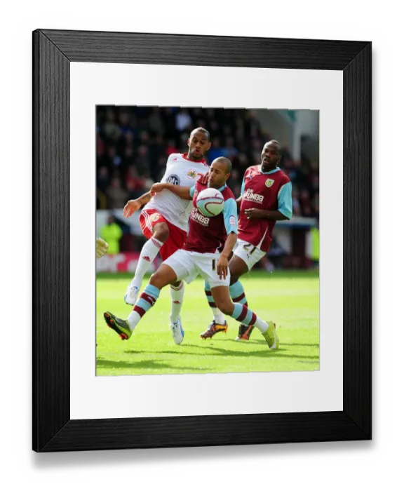 Framed Print : Battling for Control: Haynes vs. Mears in Burnley vs. Bristol City Championship Showdown, 2010