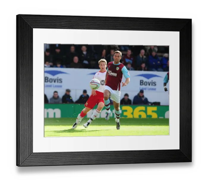 Framed Print : Christian Ribeiro's Cross: A Moment from the Burnley vs. Bristol City Championship Clash (September 25, 2010)