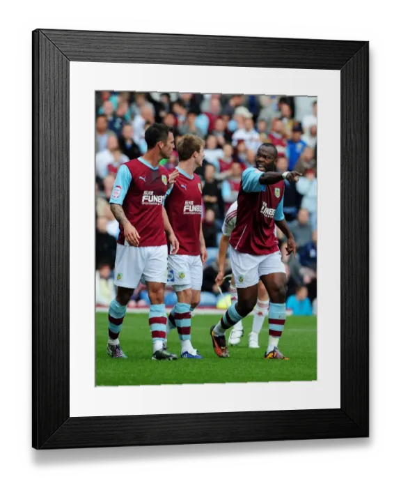 Framed Print : Bikey and Fox: Heated Championship Clash at Turf Moor - Burnley vs. Bristol City (25 / 09 / 2010)