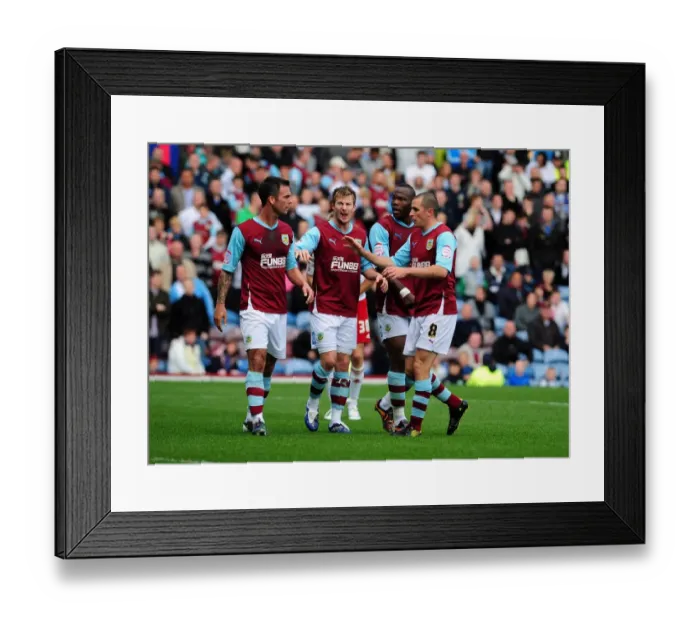 Framed Print : Bikey and Fox: Heated Rivalry Erupts in Burnley vs. Bristol City Championship Clash