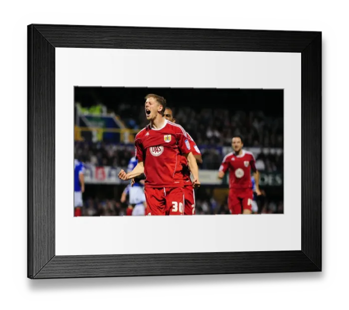 Framed Print : Jon Stead's Euphoric Goal Celebration: Portsmouth vs. Bristol City (Championship, September 25, 2010) Framed Print : Jon Stead's Euphoric Goal Celebration: Portsmouth vs. Bristol City (Championship, September 25, 2010)