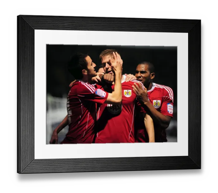Framed Print : Bristol City's Championship-Winning Moment: Jon Stead's Euphoric Goal Celebration at Portsmouth (September 25, 2010) Framed Print : Bristol City's Championship-Winning Moment: Jon Stead's Euphoric Goal Celebration at Portsmouth (September 25, 2010)